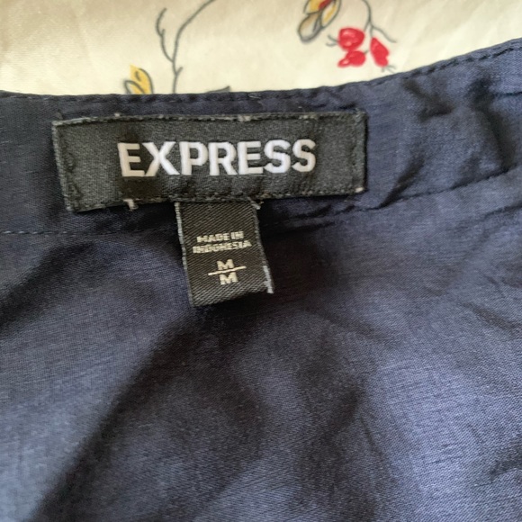 Express Navy Tunic Blouse - Picture 2 of 2